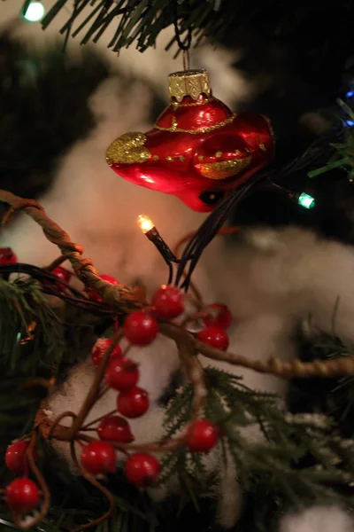 Árvore Natal Com Presentes Decorações — Fotografia de Stock