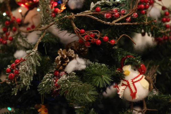 Árbol Navidad Con Regalos Decoraciones — Foto de Stock