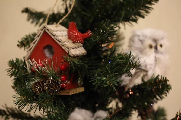 Christmas Decorations Branches Christmas Tree — Stock Photo, Image