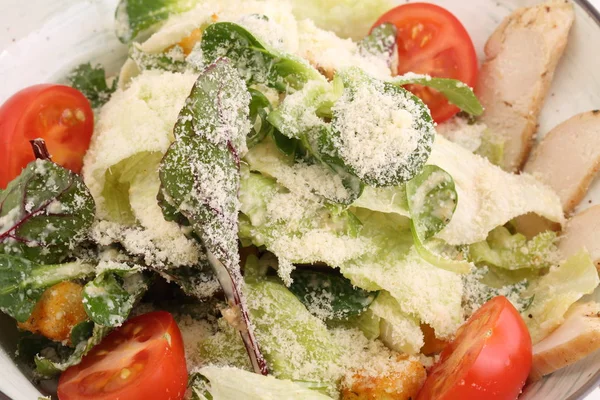 Filé Frango Assado Com Salada Especiarias — Fotografia de Stock