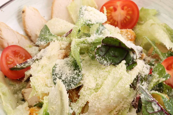 Filet Poulet Cuit Four Avec Salade Épices — Photo