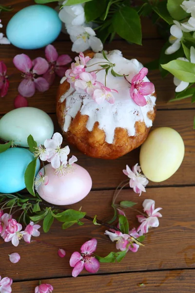 Pastel Pascua Huevos Composición Pascua — Foto de Stock