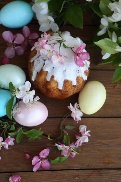 Pastel Pascua Huevos Pintados — Foto de Stock