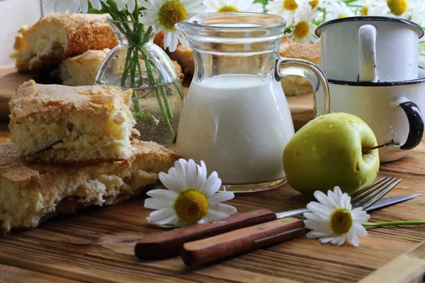 Tarte Charlotte Aux Pommes Lait — Photo