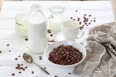 Sütlü çikolata topları. Mısır gevreği