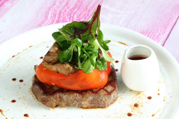 Cooking Ribeye Steak Grilled — Stock Photo, Image