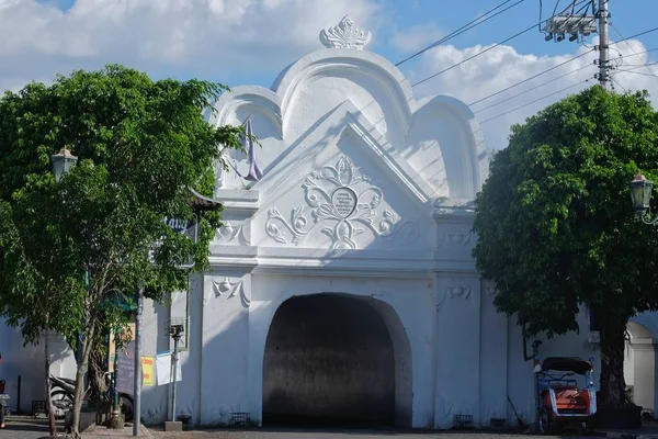 Yogyakarta Indonezja Maja 2020 Plengkung Wijilan Jest Jedną Kultowych Bram — Zdjęcie stockowe