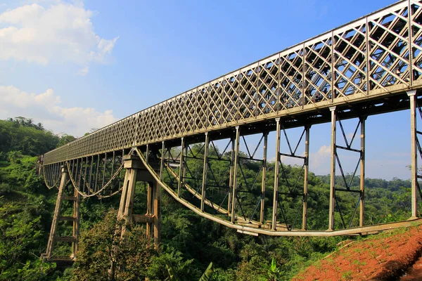 Costruzione Vecchio Ponte Acciaio — Foto Stock