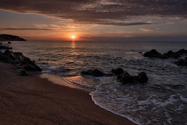 sunset, sea, ocean, sun, water, sky, beach, sunrise, orange, nature, waves, cloud, evening, clouds, horizon, landscape, wave, dusk, beautiful, reflection, light, blue, beauty, dawn