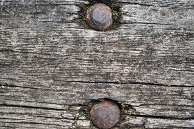 Parktaki bankta eski ahşap doku.