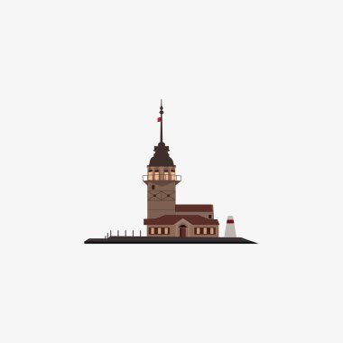 The Maiden 's Tower grafik elemanı Illustration şablon tasarımı