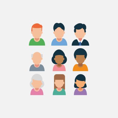 avatar grafik ögesi Illustration şablon tasarımı