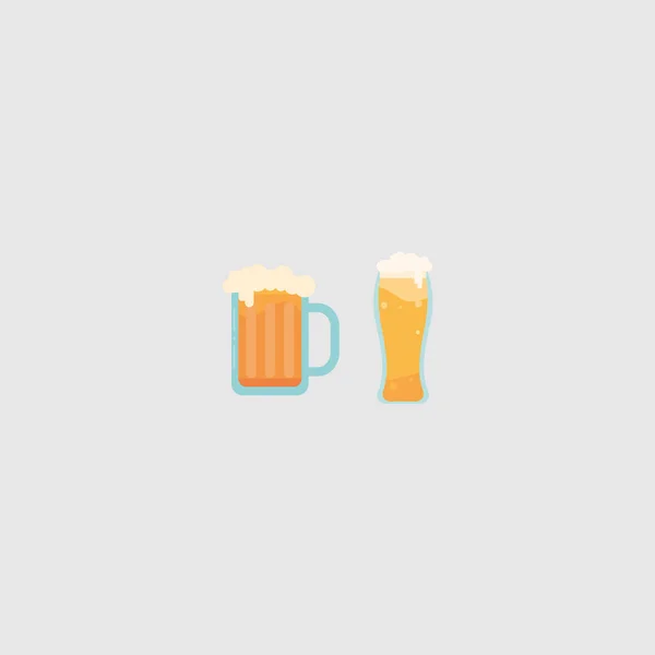 ビールグラフィック要素イラストテンプレートデザイン — ストックベクタ