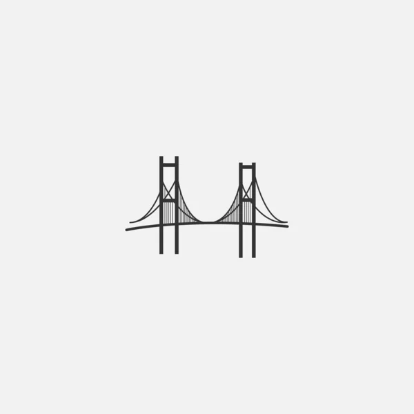 Brücke Grafisches Element Illustration Vorlage Design — Stockvektor