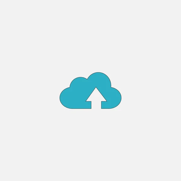 Cloud Upload Grafisch Element Illustratie Sjabloon Ontwerp — Stockvector