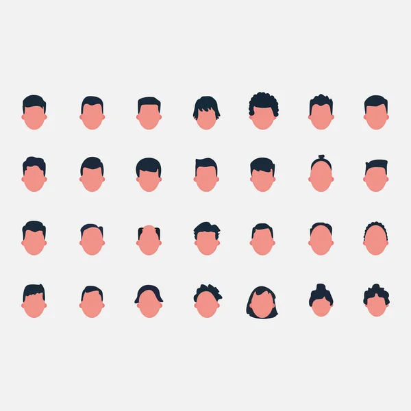 Saç Stilleri Grafik Elementi Illustration Şablon Tasarımını Ayarlar — Stok Vektör