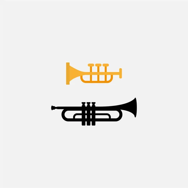 Trumpet Elemento Grafico Illustrazione Modello Design — Vettoriale Stock