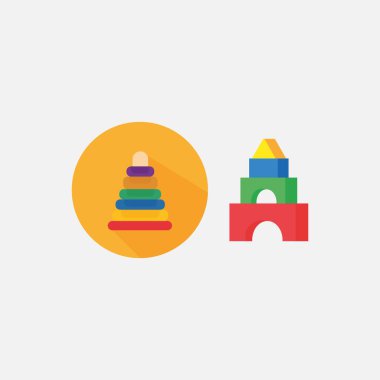 oyuncak piramit vektör grafik ögesi Illustration şablon tasarımı