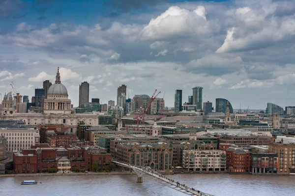 Luftaufnahme des Nordufers der Themse in London — Stockfoto