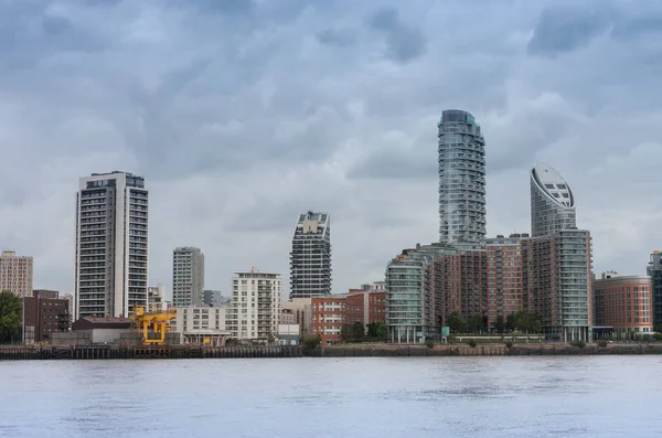 Canary Wharf Londra Ngiltere Konut Binalarında — Stok fotoğraf