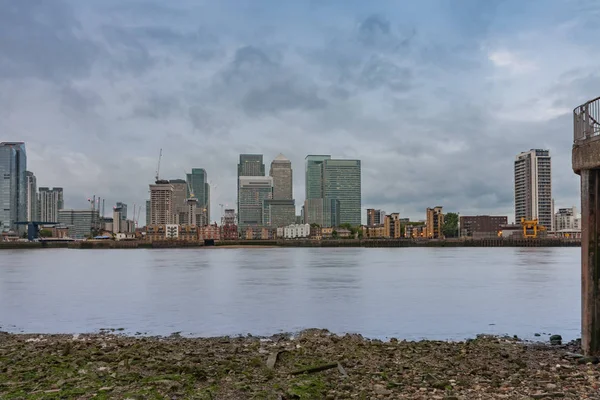 Immeubles Bureaux Canary Wharf Centre Commercial Financier Sur Île Dogs — Photo