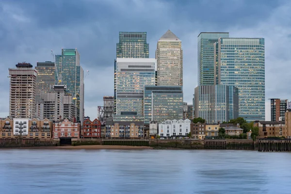 Kontorsbyggnader Canary Wharf Kommersiella Finansiella Centrum Isle Dogs London — Stockfoto