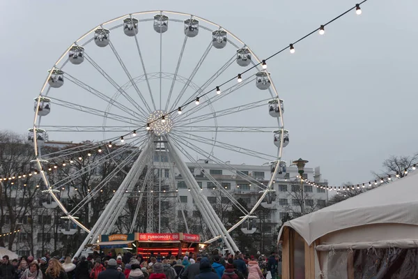 Brno Repubblica Ceca Dicembre 2018 Ruota Panoramica Natale Piazza Moravia — Foto Stock