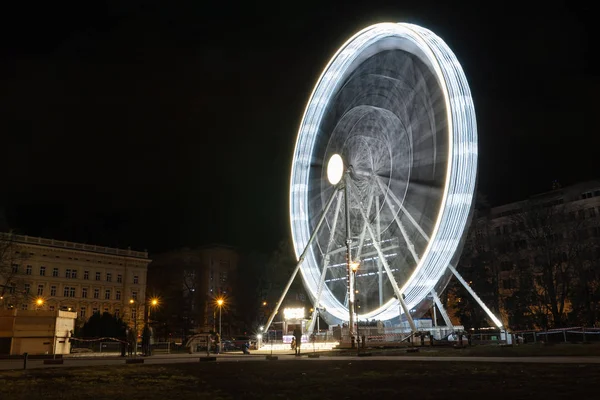 Roue Ferris Noël Sur Place Moravienne Avent Décembre Brno République — Photo