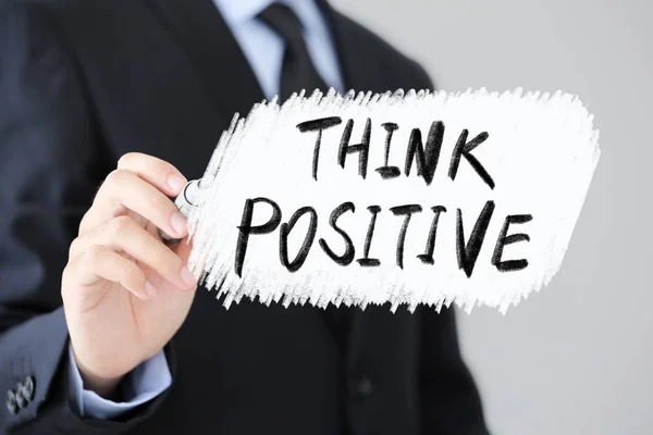 Piensa en un concepto de negocio positivo — Foto de Stock