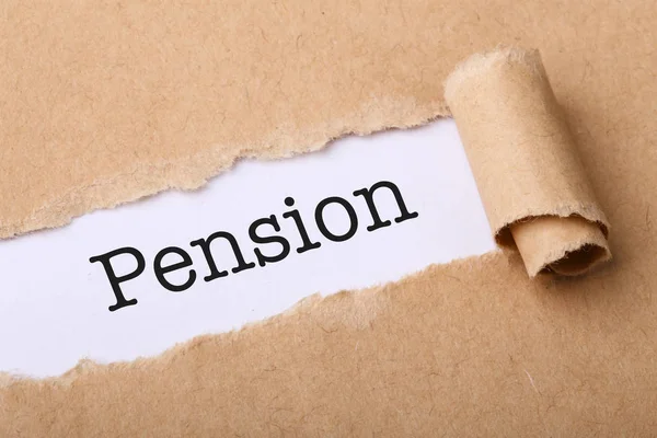Pension Paper Tear — Stock Photo, Image
