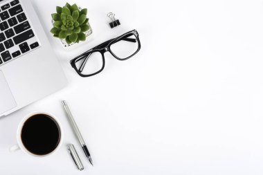 Üstten Görünüm office tablo Resepsiyon