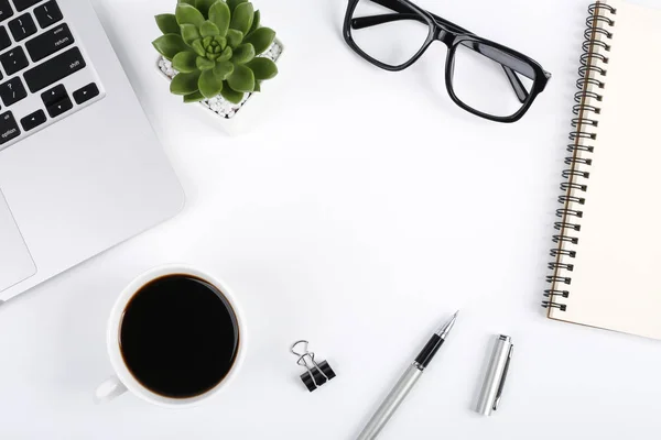 stock image Top View Office Table Desk