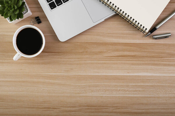 Top View Wood Office Desk Table