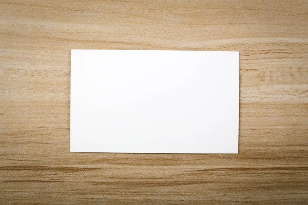 Blank Card On The Wooden Table — Stock Photo, Image
