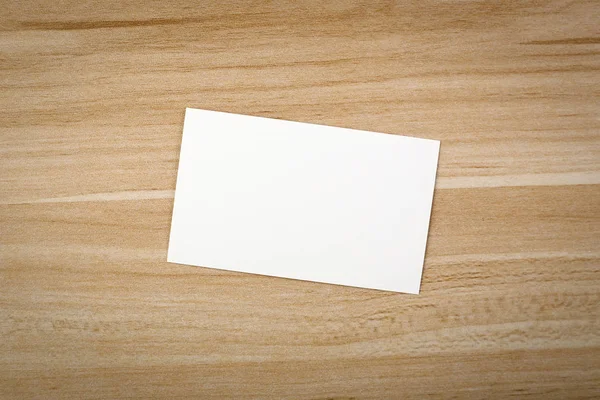 Blank Card On The Wooden Table — Stock Photo, Image