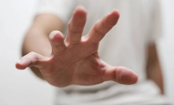 Hand Met Stop Gebaar Close Shot — Stockfoto