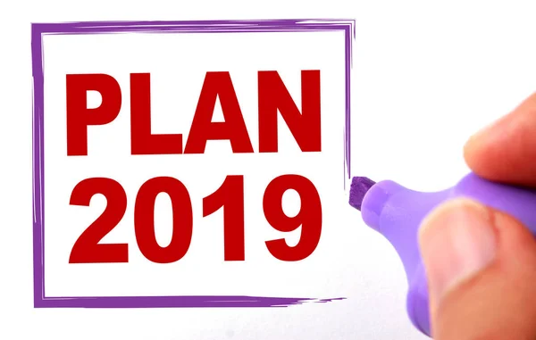 Concepto Plan 2019 — Foto de Stock