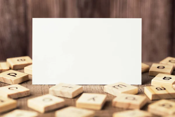 Blank White Card Background — Stock Photo, Image