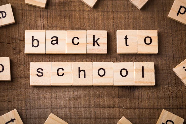 Powrót do szkoły bloki — Zdjęcie stockowe