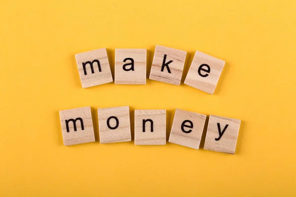 Make Money Blocks — Stock Photo, Image