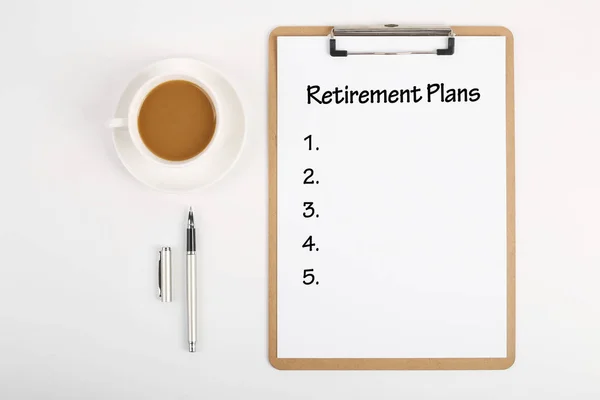 Retirement Plans List — Stock Photo, Image