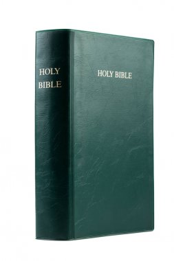 Kutsal İncil üzerine beyaz izole