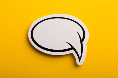 Konuşma Balonu Yalıtılmış Sarı Arka Plan