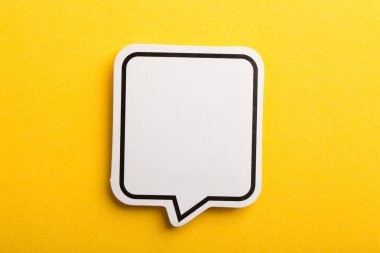 Konuşma Balonu Yalıtılmış Sarı Arka Plan