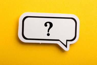 soru işareti konuşma kabarcığı