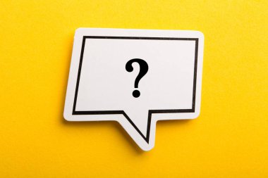 soru işareti konuşma kabarcığı