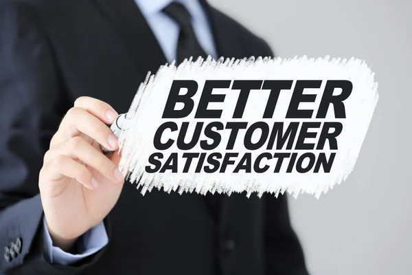 Melhor conceito de negócio de satisfação do cliente — Fotografia de Stock