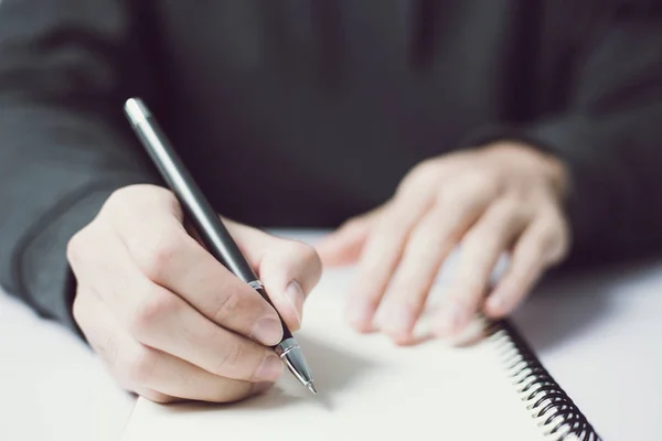 Writing On Blank Notebook — Stock Photo, Image