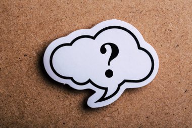 Soru İşareti Konuşma Bubble Sign