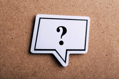 Soru İşareti Konuşma Bubble Sign